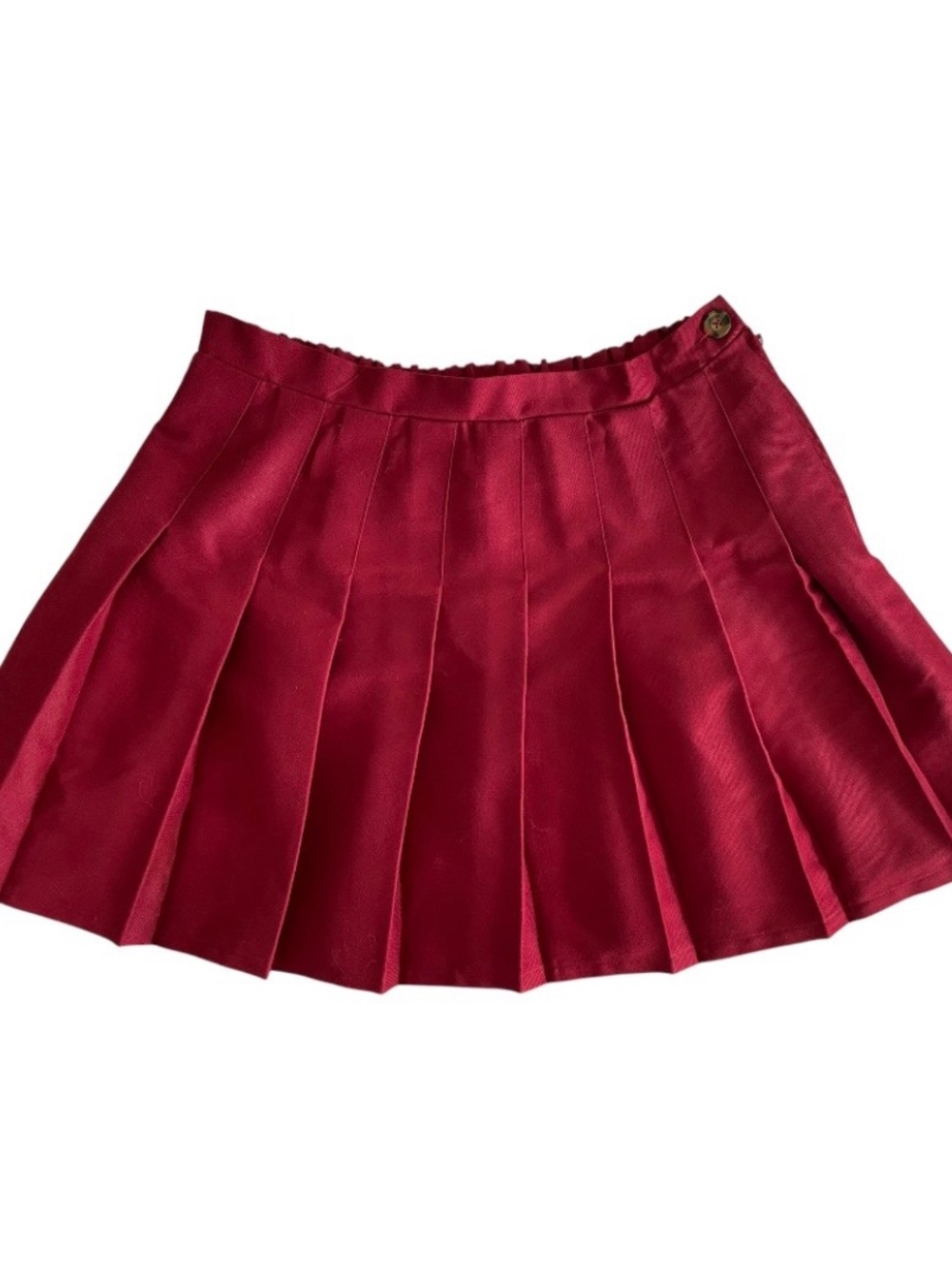 wild fable Pleated Burgundy Mini Skirt